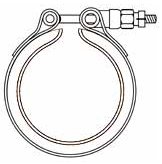 JV 7D 1C V band clamp with 1 segment